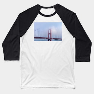 Golden Gate in Fog Baseball T-Shirt